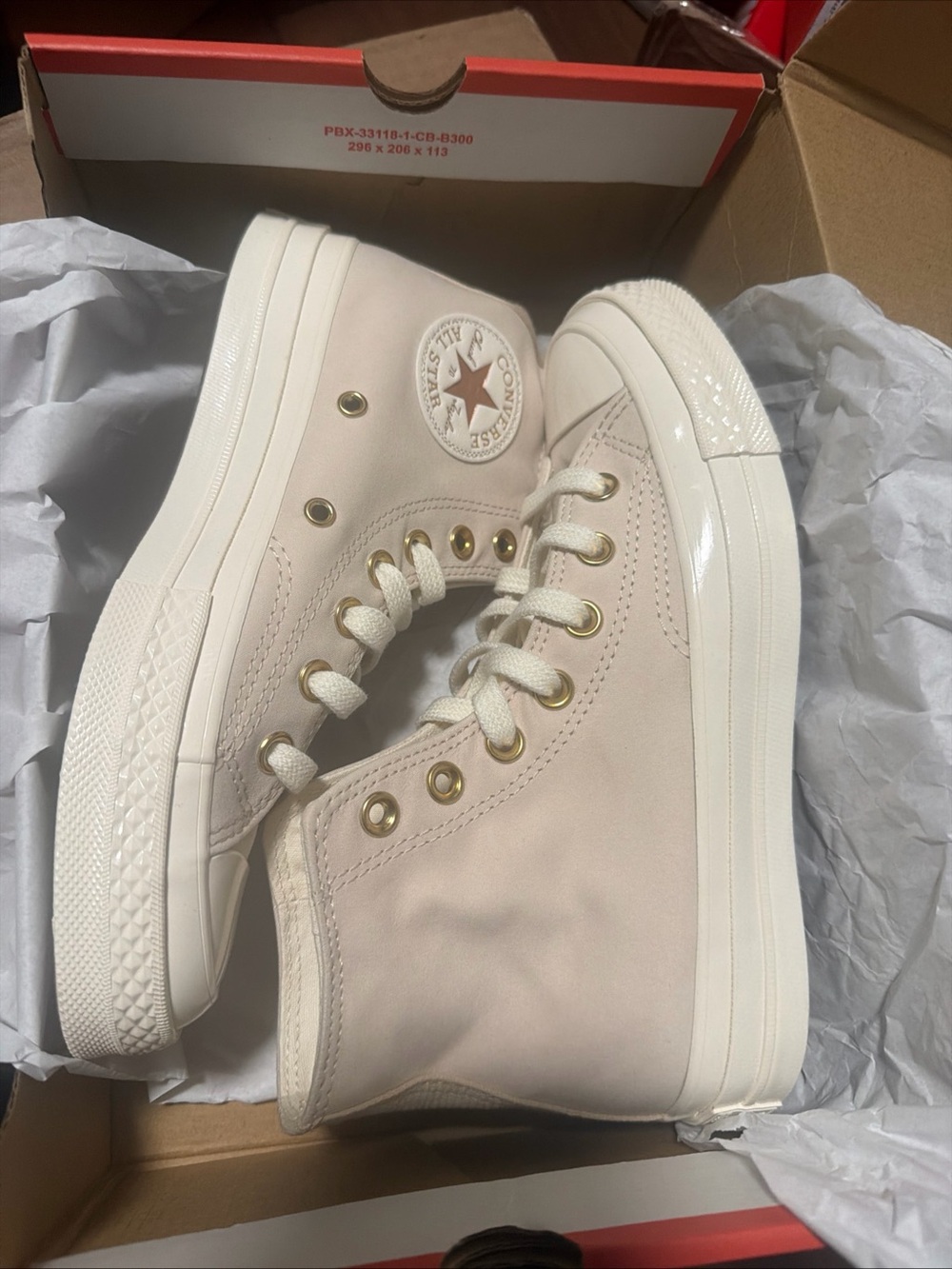 Converse Chuck Taylor All Star Lift Platform High Top Light Blush Womenโs Sz 6.5